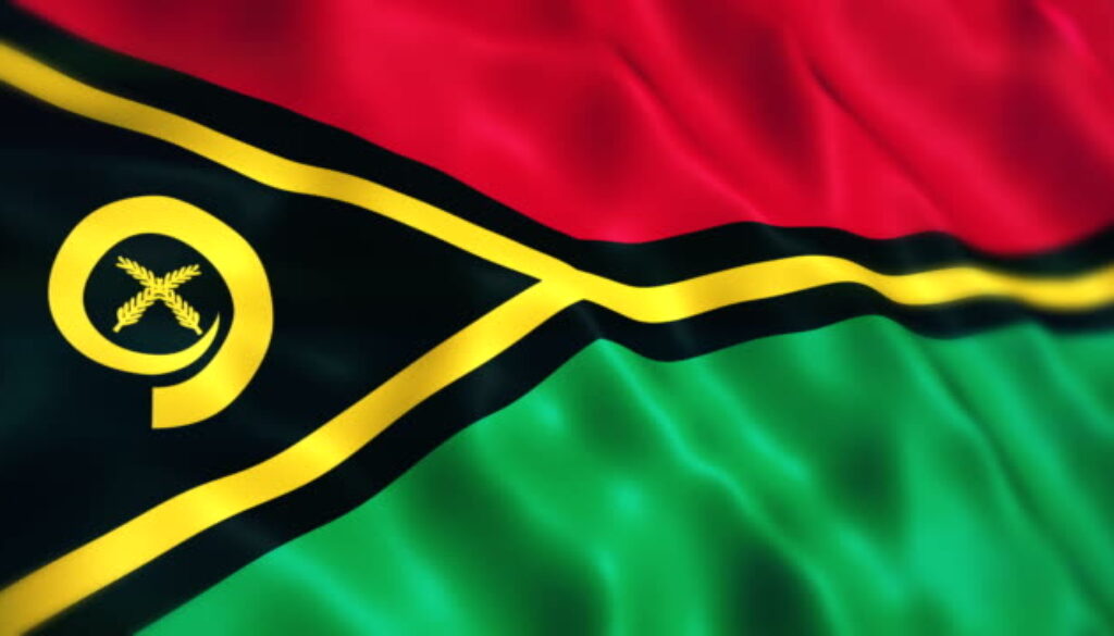 Vanuatu Flag Animation Close-up (Depth Of Field)