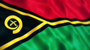 Vanuatu Flag Animation Close-up (Depth Of Field)